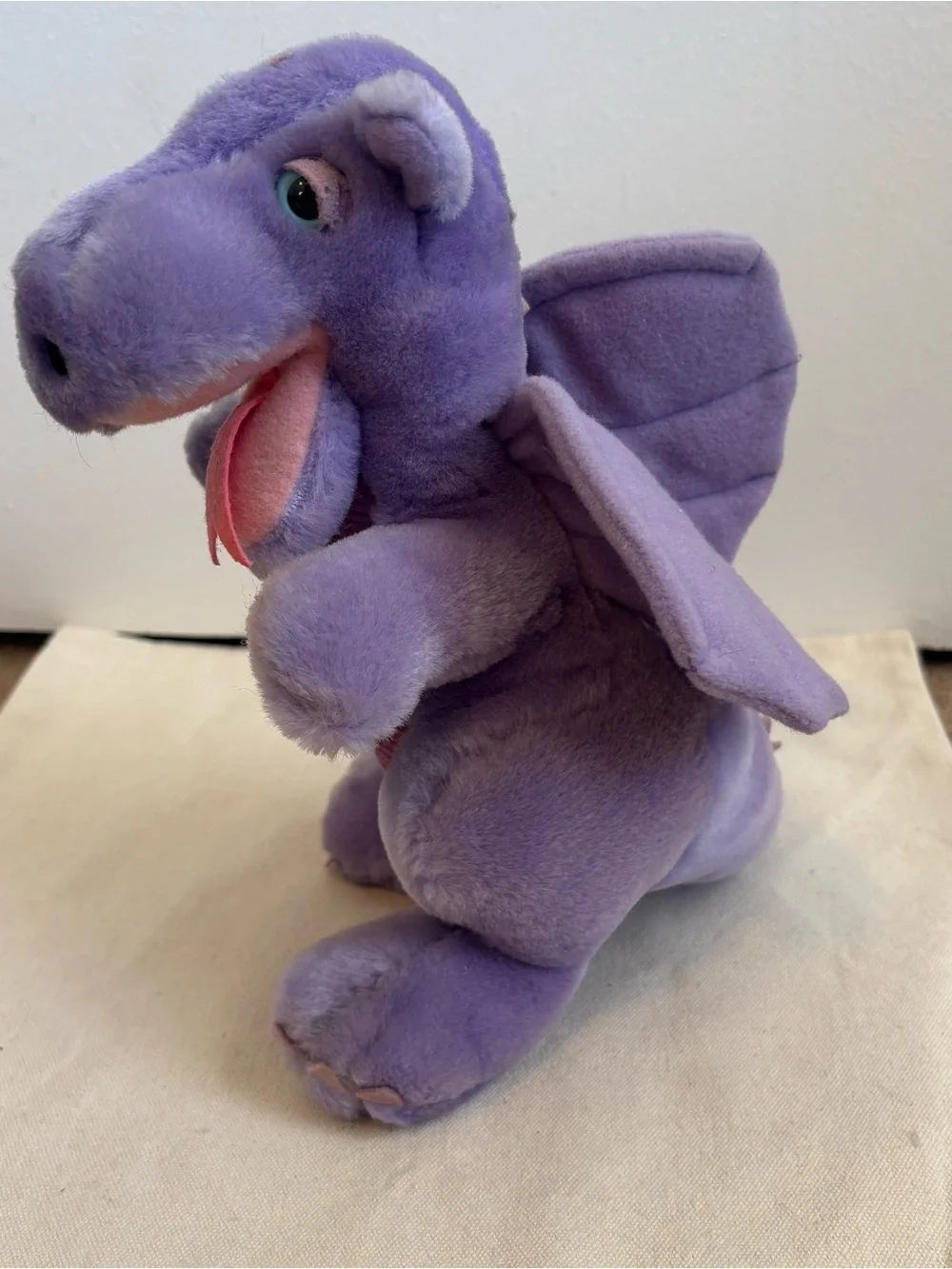 Dakin Purple Dragon Plush Stuffed Animal w/ Wings 1983 with Tag